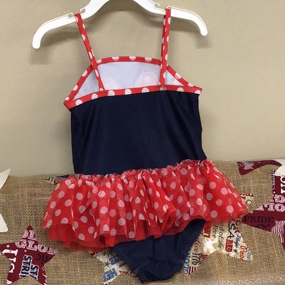 Disney Girls Minnie Mouse Swimsuit Size 4T ~ Excellent 🏖️⛱️🏝️ - Picture 7 of 16